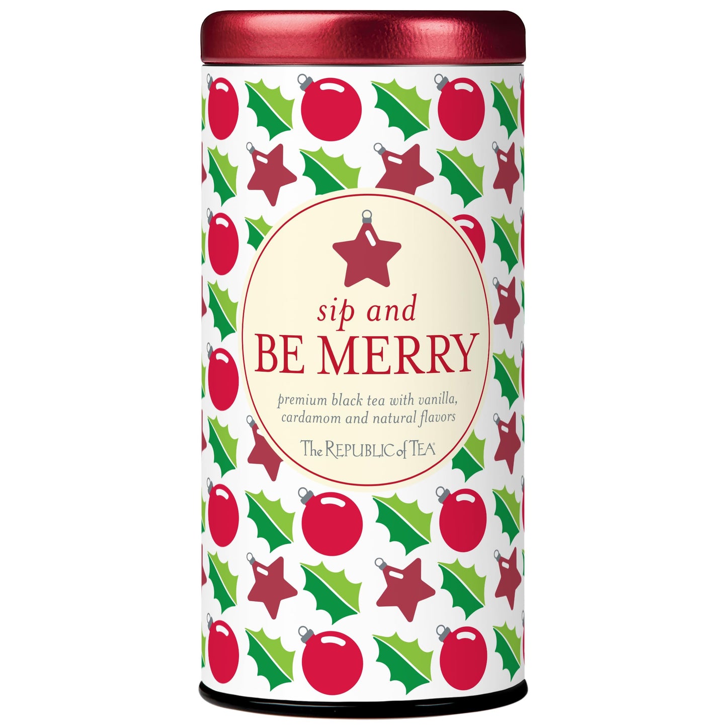 The Republic of Tea - Sip and Be Merry, Holiday Gift Tea, 50 Tea Bags, Naturally Caffeinated