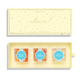 Sugarfina Cheers 3 Piece Candy Bento Box | Champagne Bears, Peach Bellini, Prosecco Frosecco