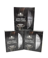 Fineline Flairware Collection Heavy Duty Clear Plastic Knives - Quality, Extra Durable Disposable Knives, Practical for Serving and Portioning Hot