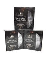 Fineline Flairware Collection Heavy Duty Clear Plastic Knives - Quality, Extra Durable Disposable Knives, Practical for Serving and Portioning Hot