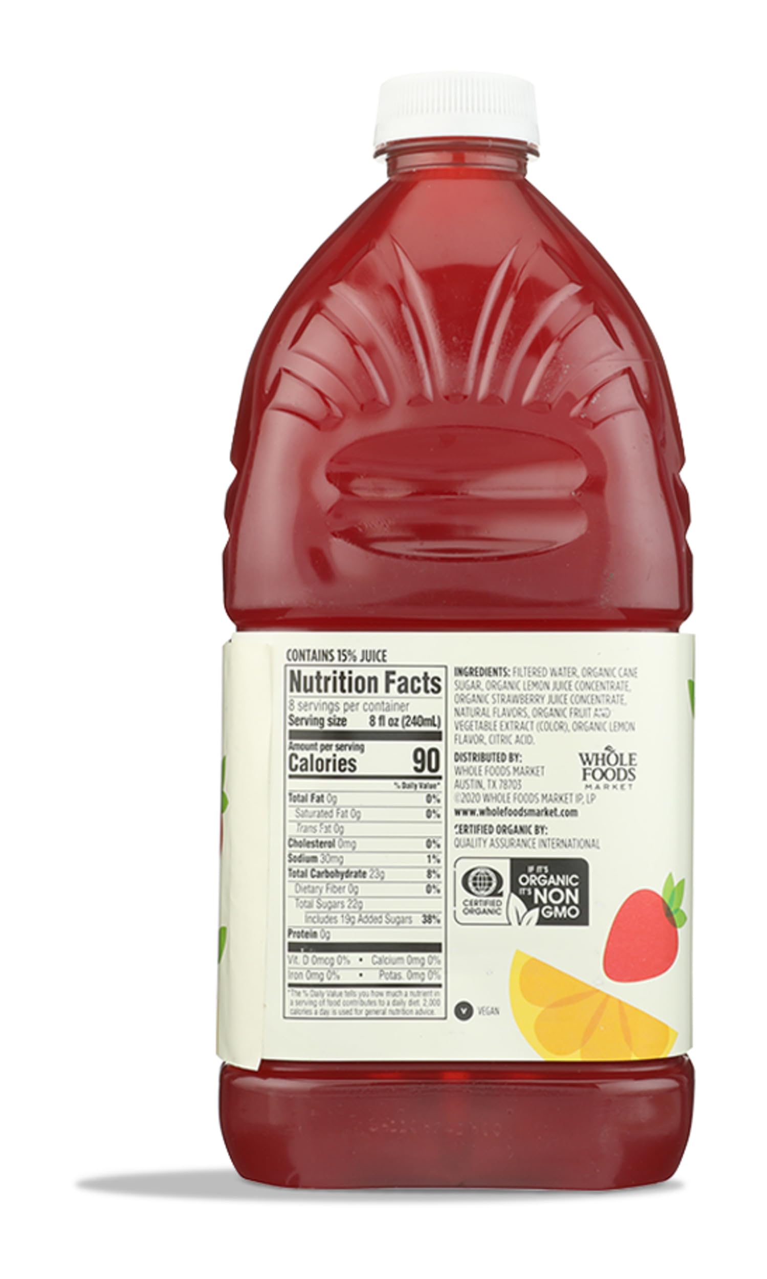 365 by Whole Foods Market, Organic Strawberry Lemonade, 64 Fl Oz