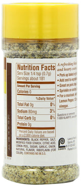 Lawry's Lemon Pepper, 4.5-Ounce Bottle (Pack of 12)