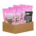 4x Unicorn Gummies - 4.9OZ Bundle with Bar Protein Choc S Salt - 1.8OZ - Rainbow Gummy Candy and Strips with Chocolate Sea Salt Protein Bar - Gift Set