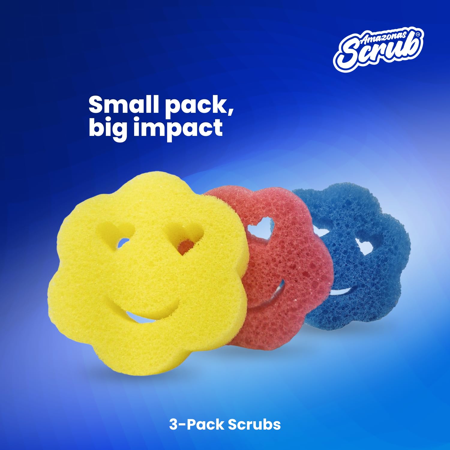 6 Double Side, Amazonas Scrub, Your New Cleaning Essential! This 6-Pack of Double-Sided Scrubber and Sponge is Designed to Simplify Your Cleaning