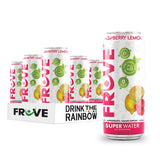 FrUve Super Water | Raspberry Lemon Flavor | 12 16oz Cans | Healthy Drink | Zero Sugar | Low Calorie Drink | Powerful Antioxidants | Boosts Immune