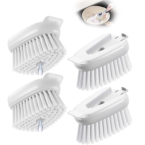 Dish Brush Refills Head for OXO - 4 Pack Dish Brush Cleaning Soap Dispensing Head Replacement for Scrubber, Kitchen Dish Brush Replacement Head