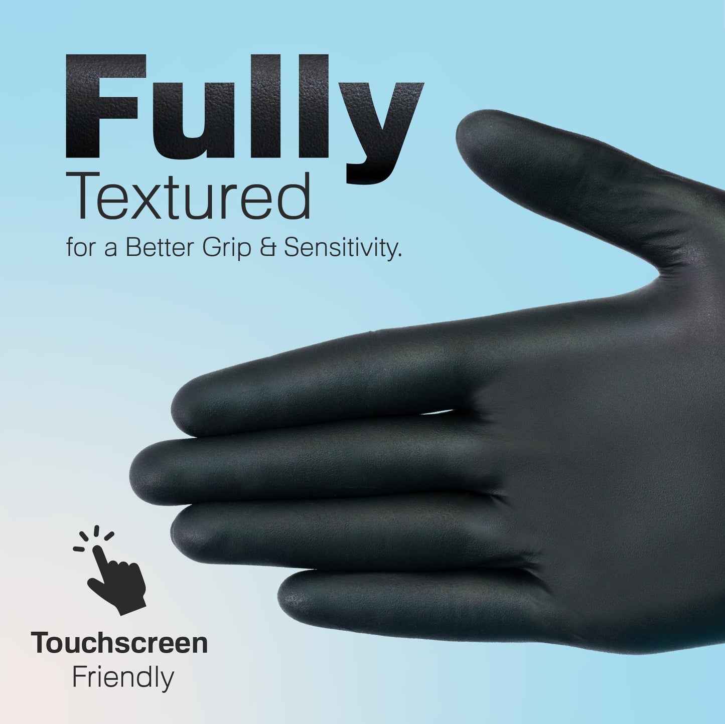 Raxwell Nitrile Gloves - Chemical Resistant Disposable Gloves - Powder Free Food Safe Cooking - Textured Grip for Cleaning & Industrial Tasks - Small