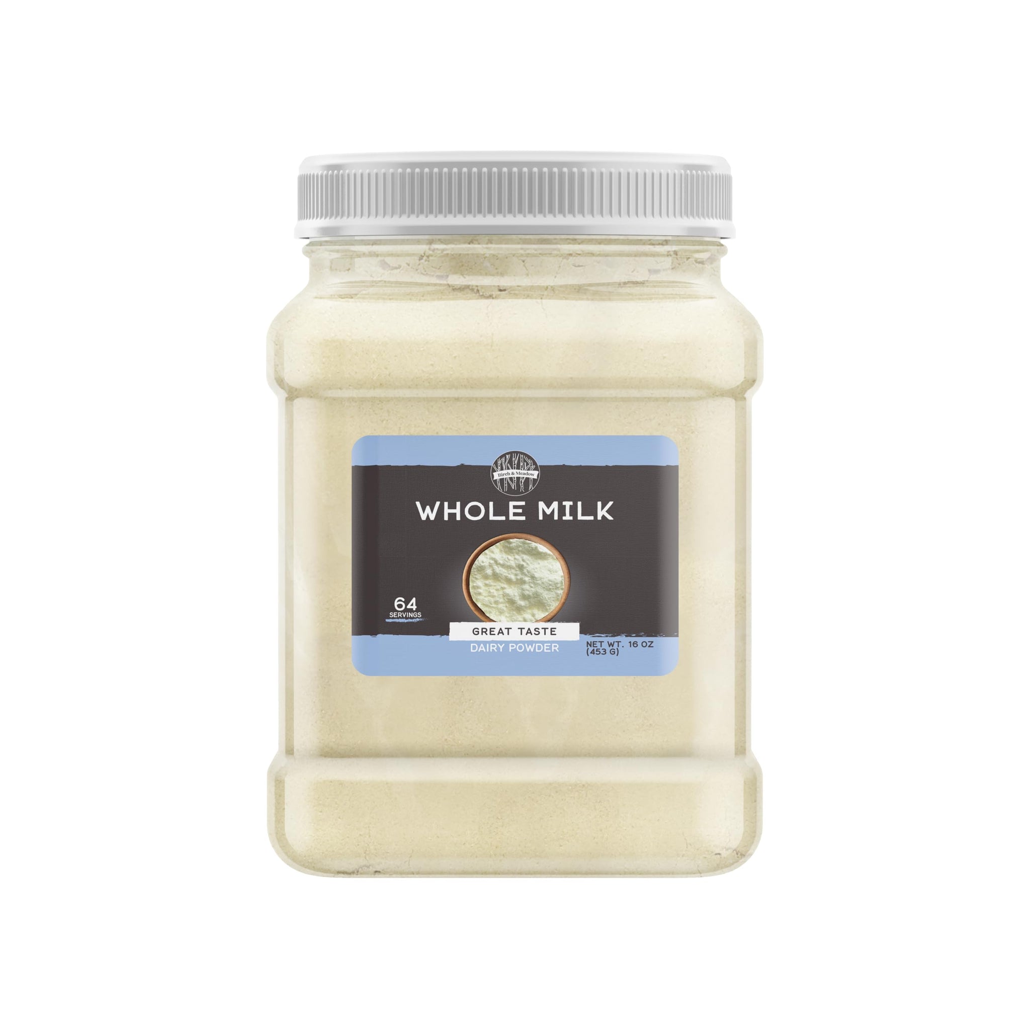 Birch & Meadow Whole Milk Powder, Light Sweet Taste (16 Ounce)