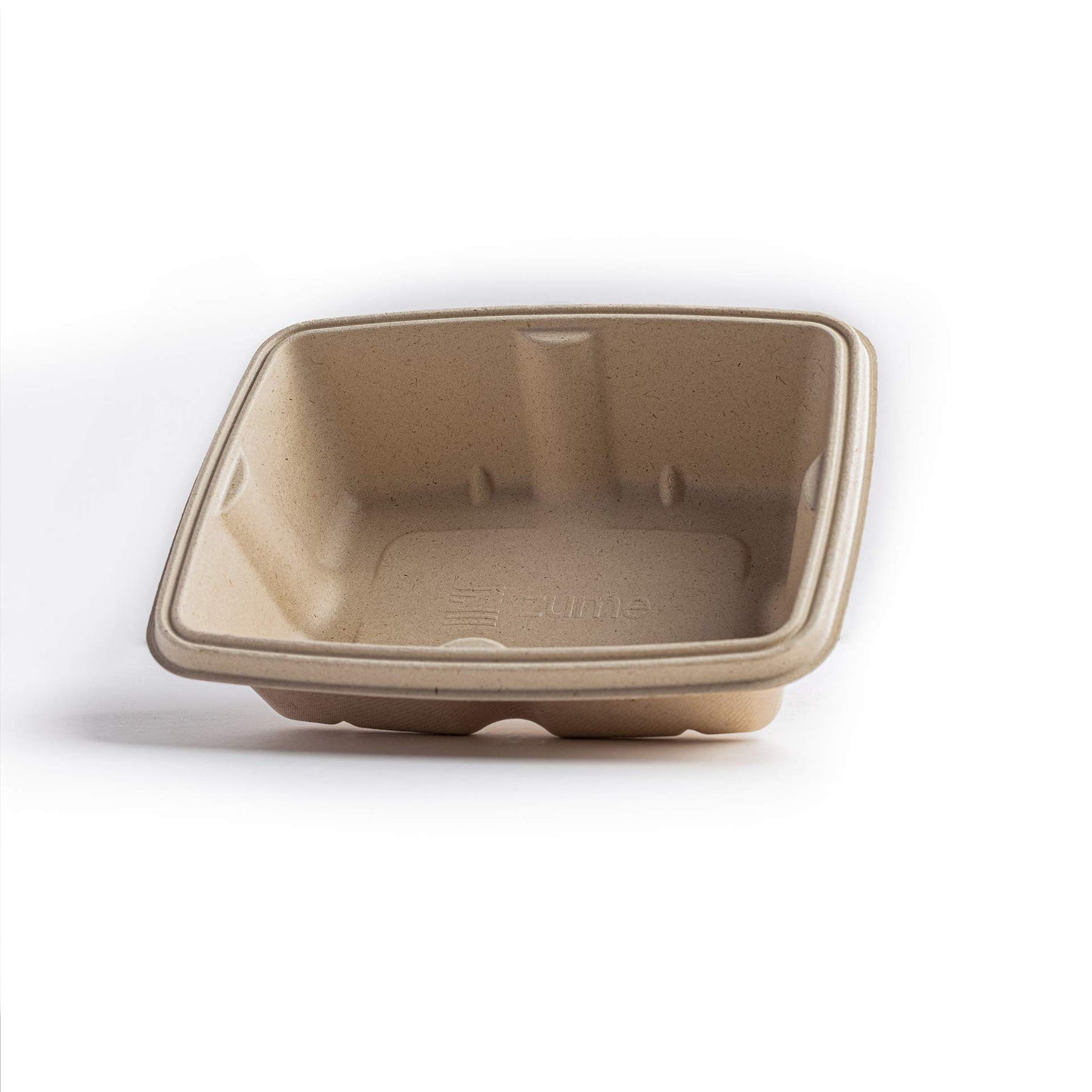 Zume Premium Compostable, Eco Friendly, Leak Proof, Disposable, 24 oz/750ml Medium Rectangular Container, Natural (Pack of 100)