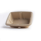 Zume Premium Compostable, Eco Friendly, Leak Proof, Disposable, 24 oz/750ml Medium Rectangular Container, Natural (Pack of 100)