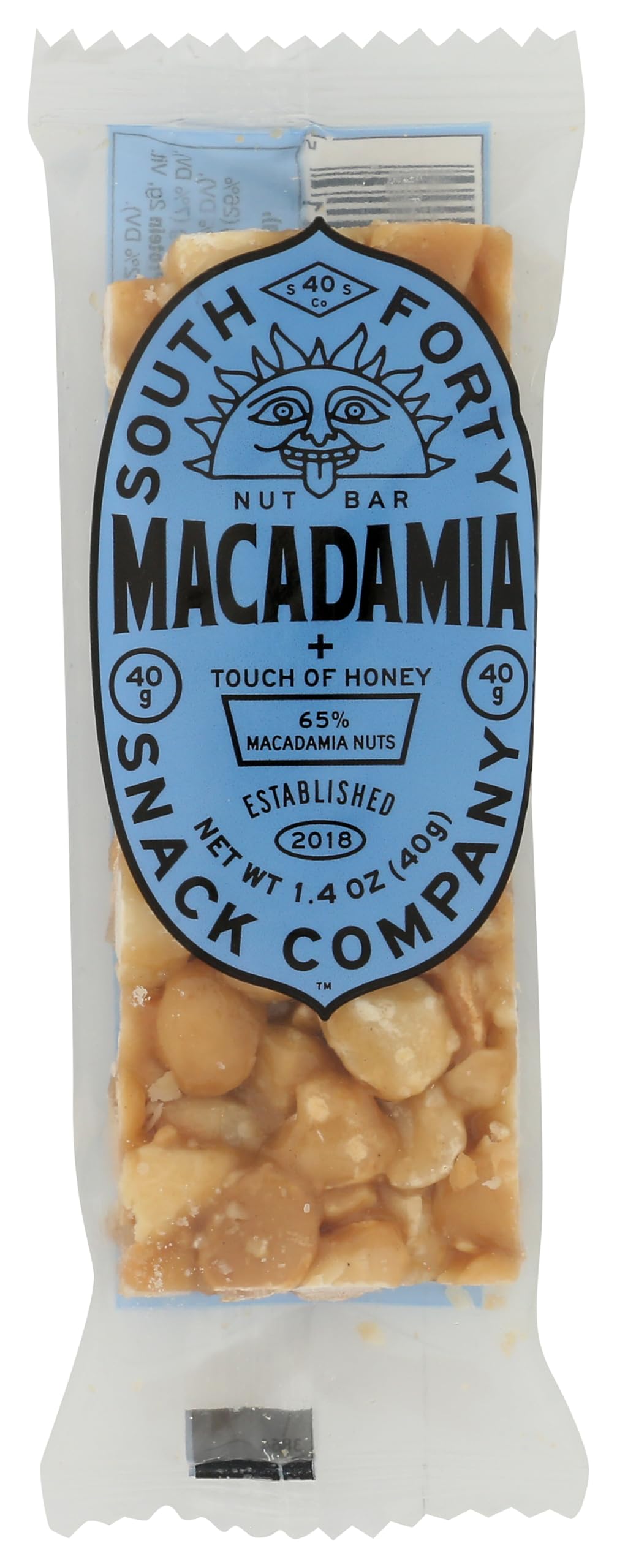 South 40 Snacks Macadamia Nut Bar Sgl, 1.4 OZ