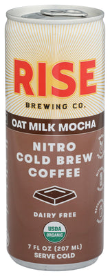 Rise Brewing Co, Coffee Nitro Cold Brew Mocha Latte Organic, 7 Fl Oz