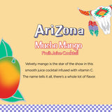 AriZona Mucho Mango, Fruit Juice Cocktail - Big Can, 22 Fl Oz (Pack of 12)