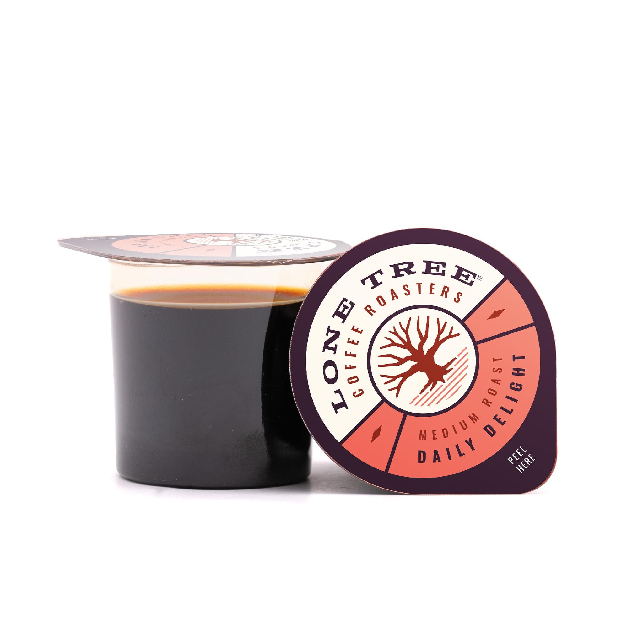 Lone Tree Single-Serve Coffee Pods - Premium 100% Arabica Liquid Concentrate - Daily Delight Medium Roast - 12 Pods - Ready Hot or Iced