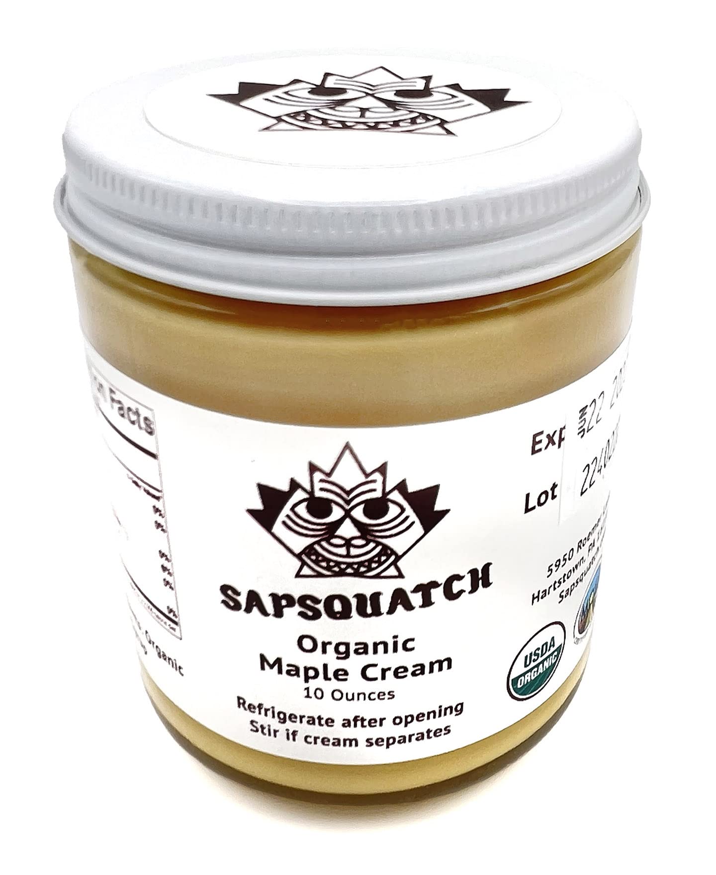 Sapsquatch Organic Maple Cream - 20 Ounces - Pure Maple Cream Butter Spread