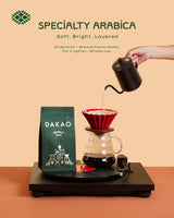 DAKAO COFFEE: Vietnamese Specialty Arabica Ground Coffee, Medium Roast from Lam Dong Highlands, Single Origin, Washed for Clean Flavor, Smooth