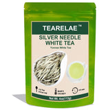 TEARELAE - Silver Needle White Tea Loose Leaf - 4oz/113g - Chinese Yunnan Premium Loose White Tea Leaves - Bai Hao Yin Zhen - Low Caffeine - Gentle