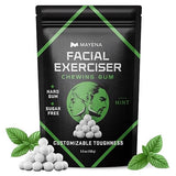 Facial Exerciser Chewing Gum | Pearl-Sized Hard Gums | Adjust Resistance by Chewing 3-5 pcs | Sugar-Free Mint Flavor | 4 Months’ Supply | Strengthen