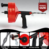 50 Ft Drain Auger,Use Manually or Drill Powered 50 Feet Drain Snake,Heavy Duty Flexible Plumbing Snake,With Gloves and Storage Bag for Kitchen Sink