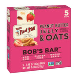 Bob's Red Mill Peanut Butter Jelly & Oats Snack Bar - 5 Bars (Pack of 1) - Gluten Free, Non-GMO, Whole Grain