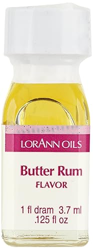 LorAnn Butter Rum SS Flavor, 1 dram bottle (.0125 fl oz - 3.7ml - 1 teaspoon) - 12 Pack