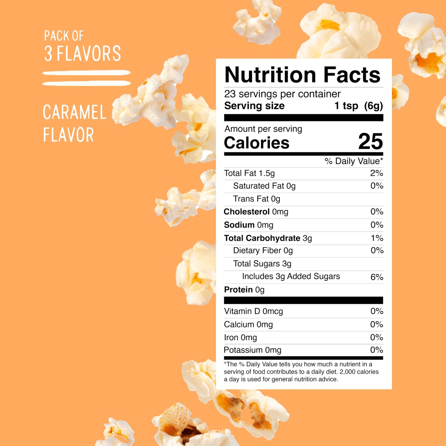 Winona Pure Popcorn Spray, Butter Garlic & Caramel, Seasoning for Snacks & Meals, 5 oz, 3 Pack