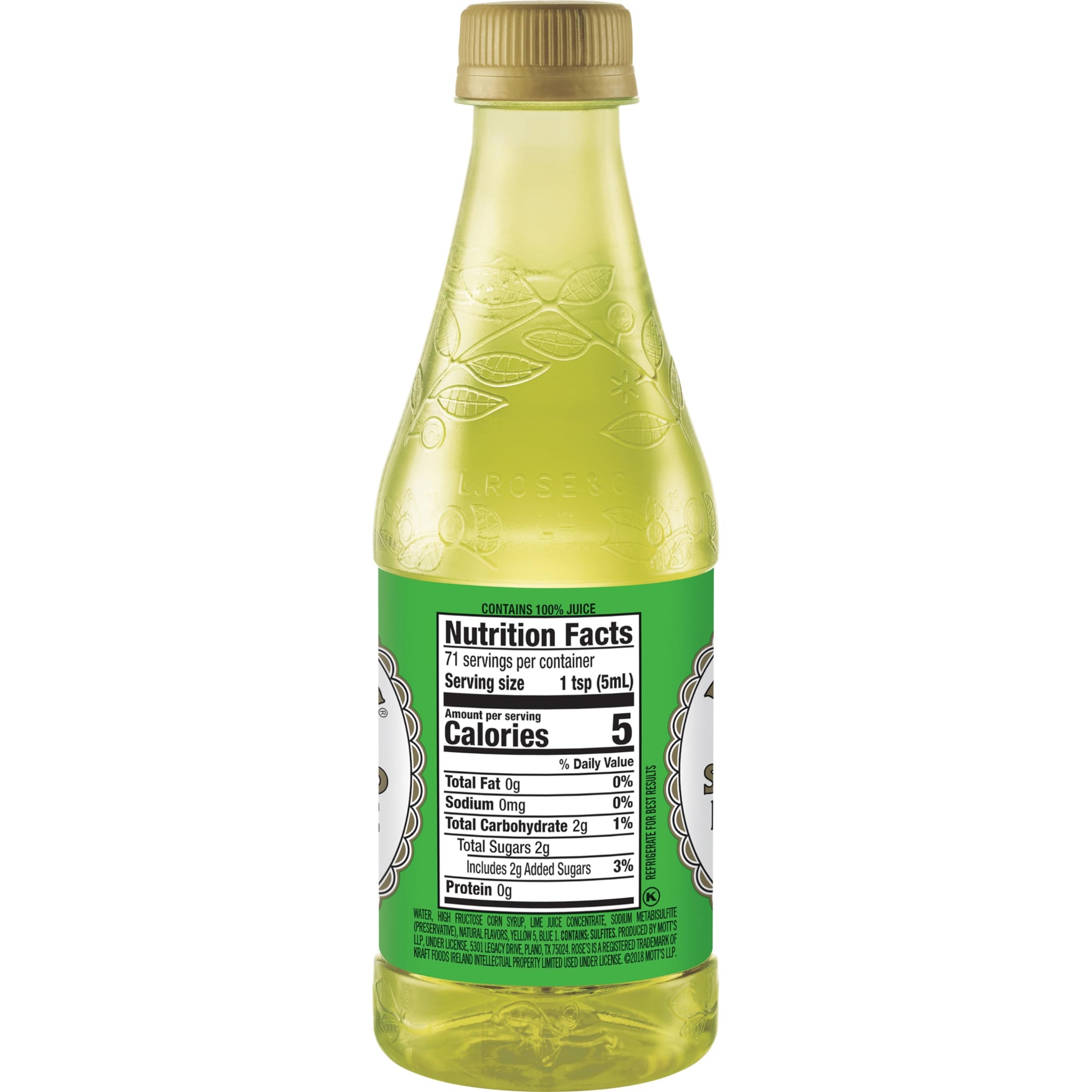 Rose's, Sweetened Lime Juice, 12 Fl Oz Bottle