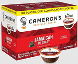 Cameron's Coffee Single Serve Coffee Pods, Flavored Jamaican Me Crazy, 12-Count, (Pack of 1)