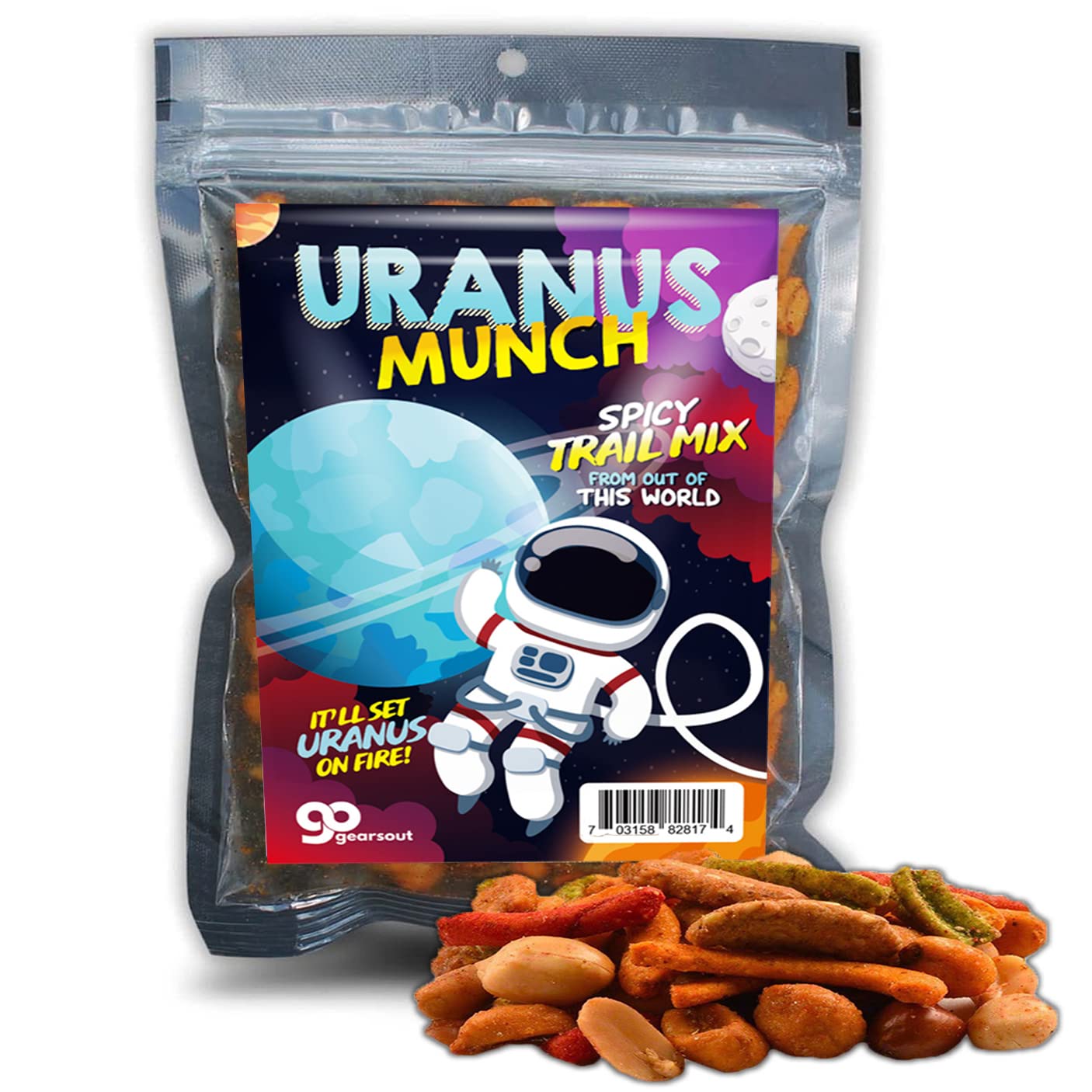 Uranus Munch - Uncle Frank's Premium Spicy Trail Mix - Edible Gifts for Teens - Spicy Mix - Made in the USA
