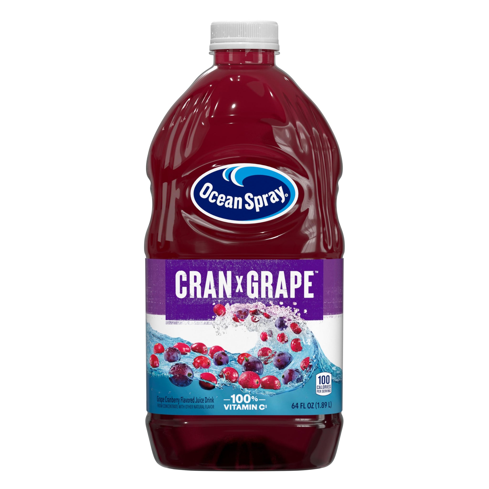 Ocean Spray Cranberry Grape Juice Drink, 64 Fl Oz Bottle