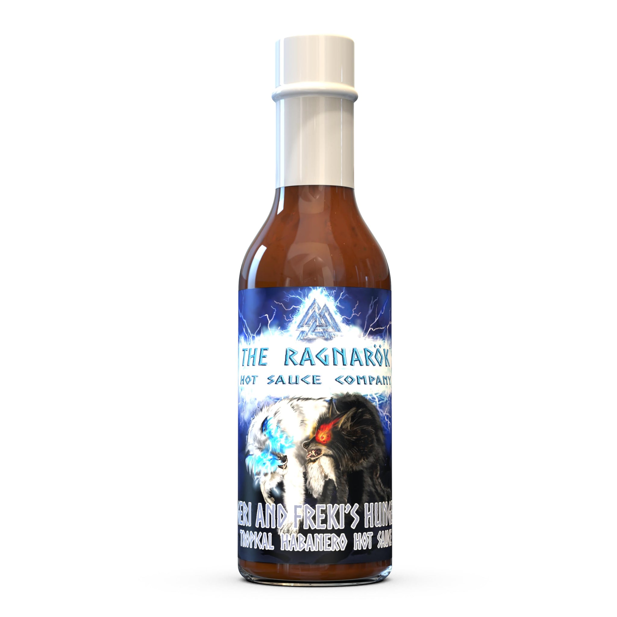 The Ragnarok Hot Sauce Company - Tropical Habanero Hot Sauce - Made with Pineapple, Oranges and Mango - 5oz Bottle