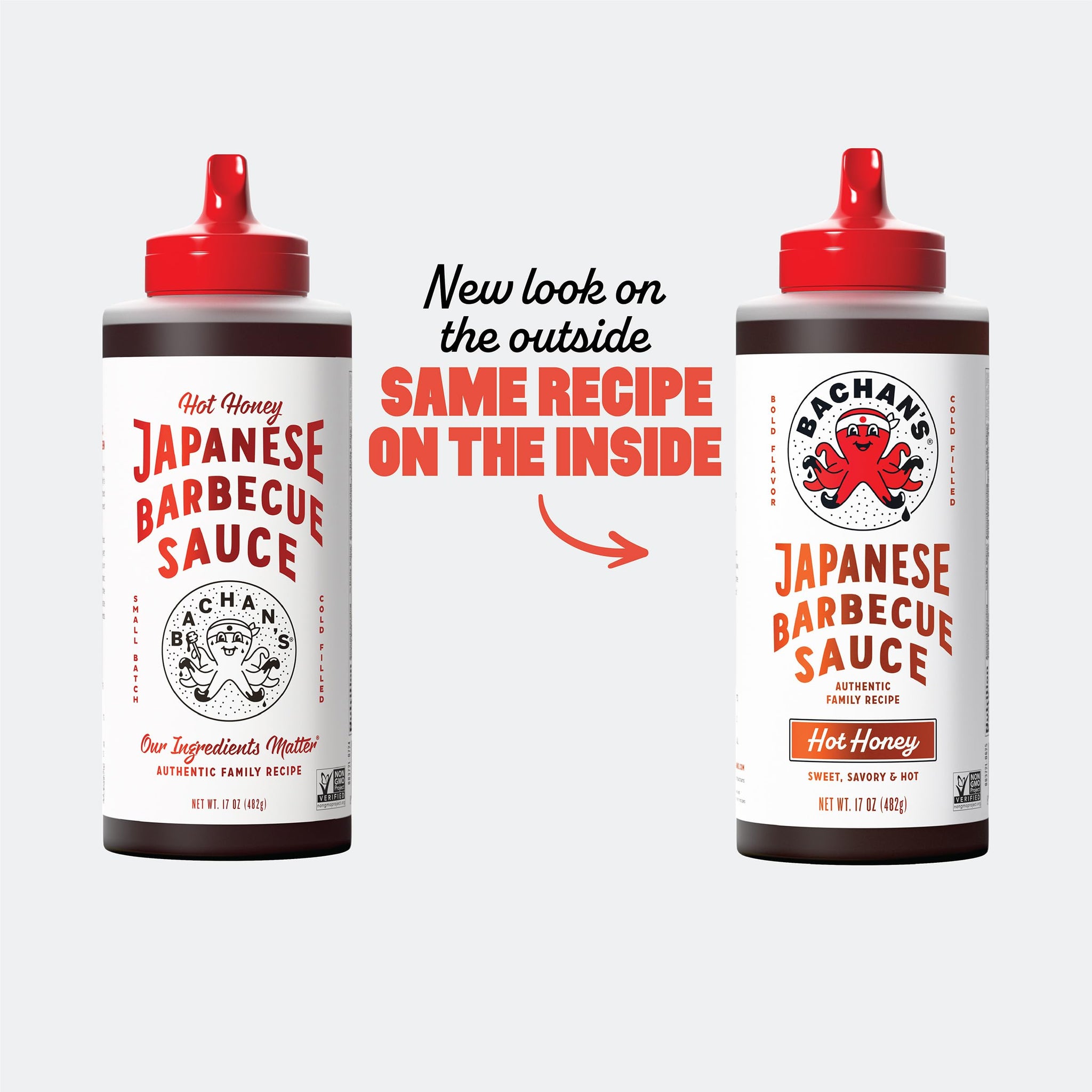 Bachan's Japanese Barbecue Sauce - Hot Honey, 17 Oz Bottle, Cold-Filled, Non GMO, No Preservatives and BPA free - BBQ Sauce for Wings, Chicken, Beef