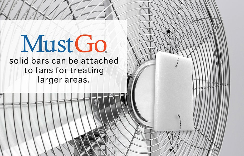 MustGo Solid Bars - Controls, Removes and Prevents Musty Odors in Closets, Basements, Attics, Sheds and Storage Units - Unscented (2 Pack)