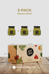 Perfect Choice Creamy Pesto Sauce 3-Pack - Creamy Gourmet Italian Pesto with Real Basil, Cheese & Garlic, Ready-to-Use Pasta Sauce & Spread, Smooth
