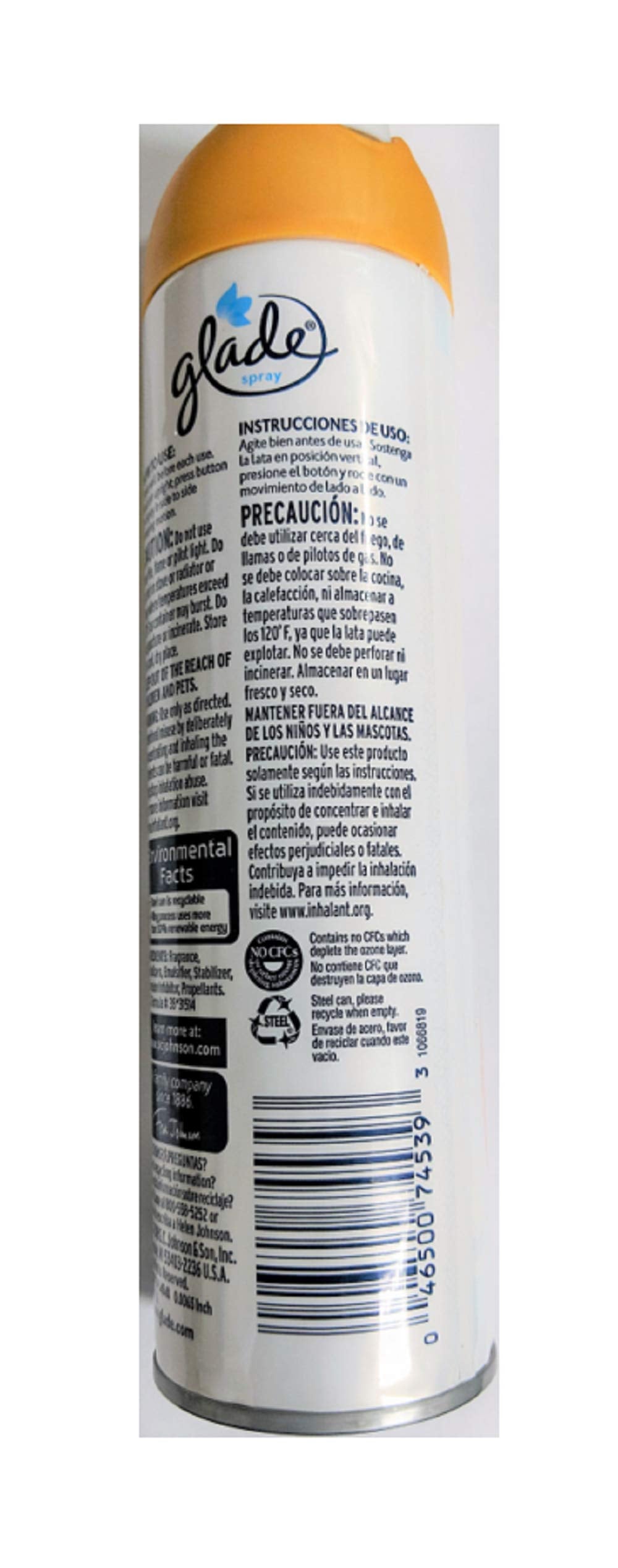 Glade Sheer Vanilla Aerosol 8 Ounce (Pack of 3)