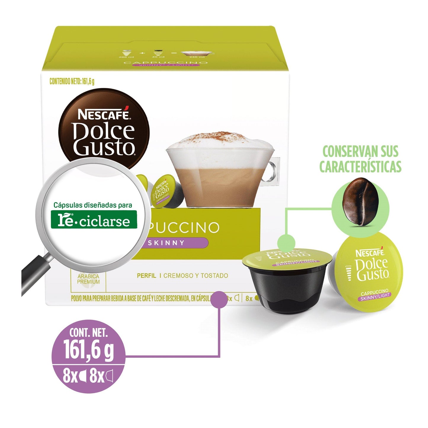 Nestle Nescafe Dolce Gusto Skinny Cappuccino Coffee (NES27370)