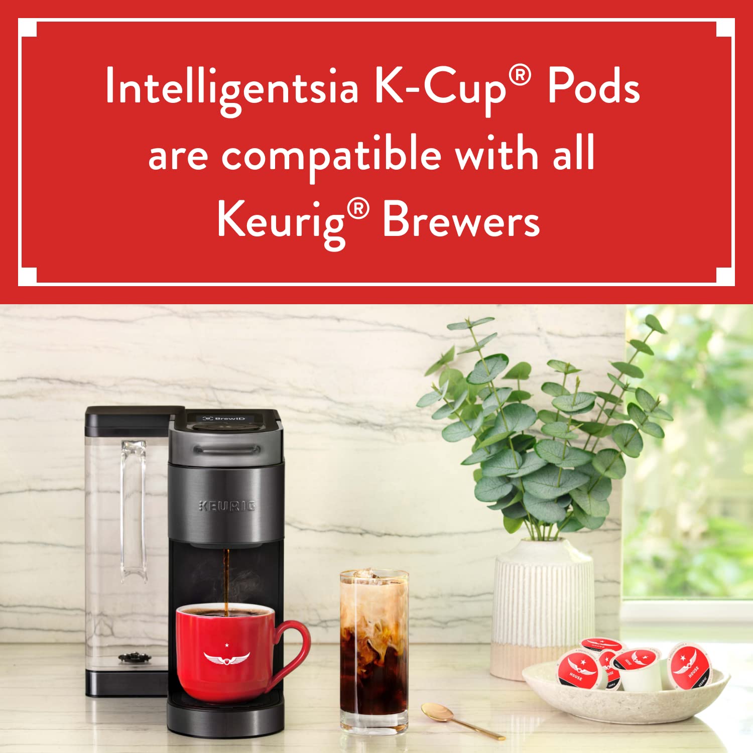 Intelligentsia Coffee, Light Roast K-Cup Coffee Pods for Keurig Brewers - Organic El Gallo 30 Count with Flavor Notes of Milk Chocolate, Honey
