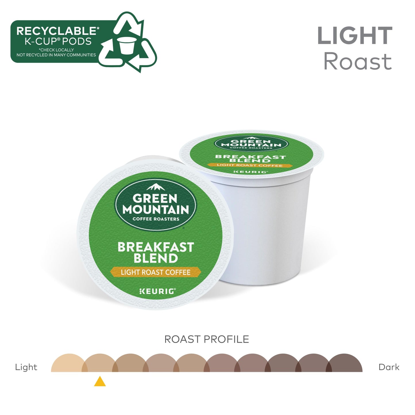 Green Mountain Breakfast Blend for Keurig Brewers 48 Count k-cups