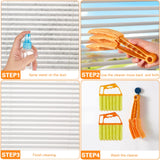 10 Pcs Venetian Window Blind Cleaner Duster Tool Set, Mini Blind Cleaner Duster Brush, Hand Held Air Conditioner Shutters Duster, Dirt Cleaner