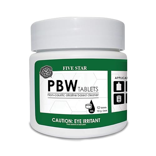 Five Star PBW Tablets - 10 g(1 Tablet Per 1 Gallon of Water) 12ct - Growler, Carboy, Keg Cleaner