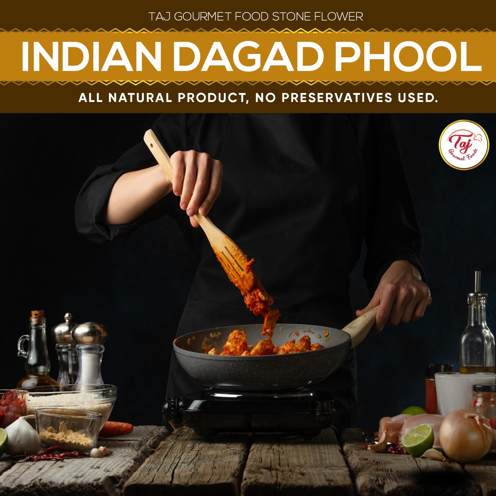 TAJ Premium Indian Dagad Phool, Stone Flower, 3.5-Ounce (3.5oz)
