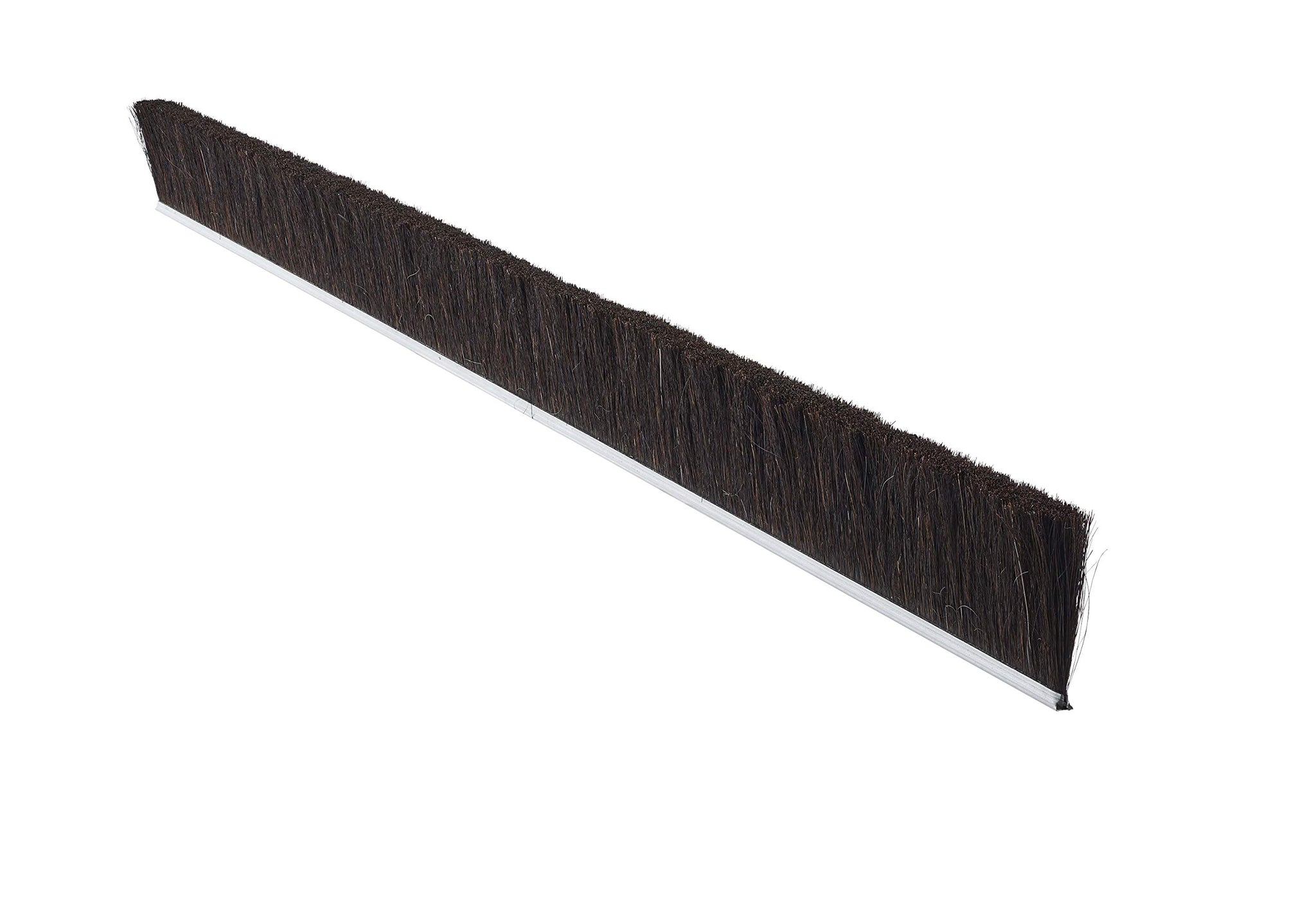 Tanis Brush MB409248 Horse Hair Fill Metal Back Strip, 3/16" Galvanized Backing, 0.008" Diameter Brown Horsehair Bristles, 48" Overall Length, 2"