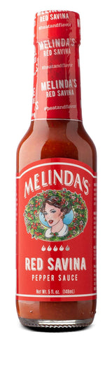 Melinda’s Red Savina Pepper Hot Sauce - Craft Extra Spicy Habanero Hot Sauce - Made with Fresh Ingredients, Red Savina Peppers, Vinegar, Carrot, Onion