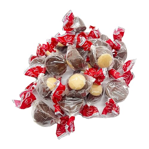Ohio Made Waggoner Chocolate Buckeyes Milk Chocolate & Peanut Butter Candy Bulk (Milk Chocolate, 2 lb. Bulk Bag)