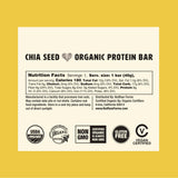 NutRaw Organic Chia Seed Bar, 12 Pack (1.4 oz) - Vegan Protein Bar with 8g Plant Protein & 6g Fiber - Clean Ingredient Chia Snack Bar, Gluten Free, No