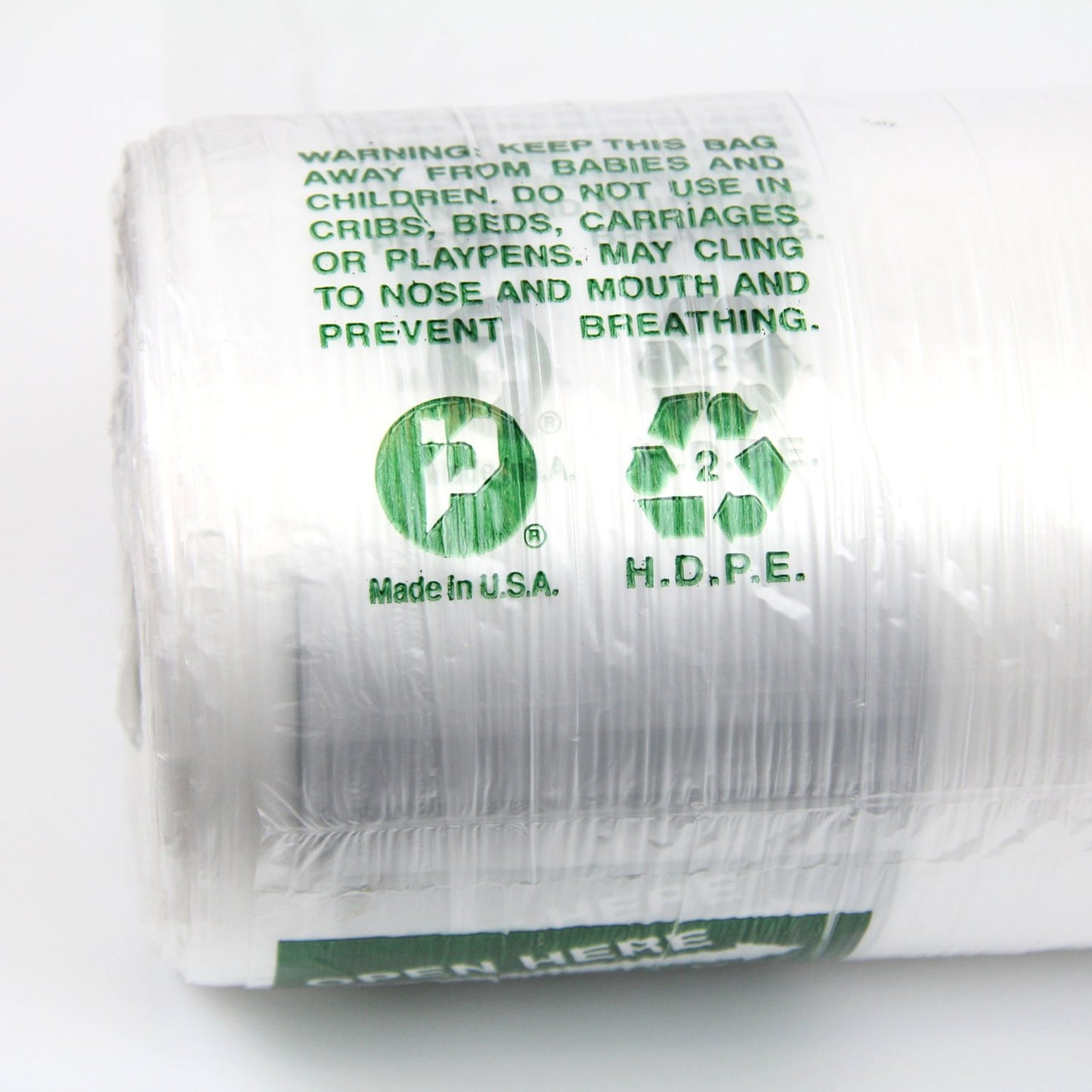 Fit Meal Prep 875 Ct 12"x 20" Large Plastic Produce Bag Roll, US Made HDPE, Durable Clear Food Storage Saver for Fruit Vegetable Bakery Snack Grocery
