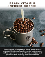 Kimera Koffee Amber Blend - Organic Honey-Processed Light Roast Nootropic Coffee with Alpha-GPC, Taurine, DMAE, L-Theanine, 12oz Ground