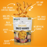 Dried Mango Slices - Juicy & Delicious, No Added Sugar, Non-GMO, Healthy Snack, Bulk Resealable Bag, 1 lb. Just About Foods Single Ingredient
