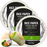 Soeos Rice Paper, 3 Pack, 102 Sheets, Round, 22cm