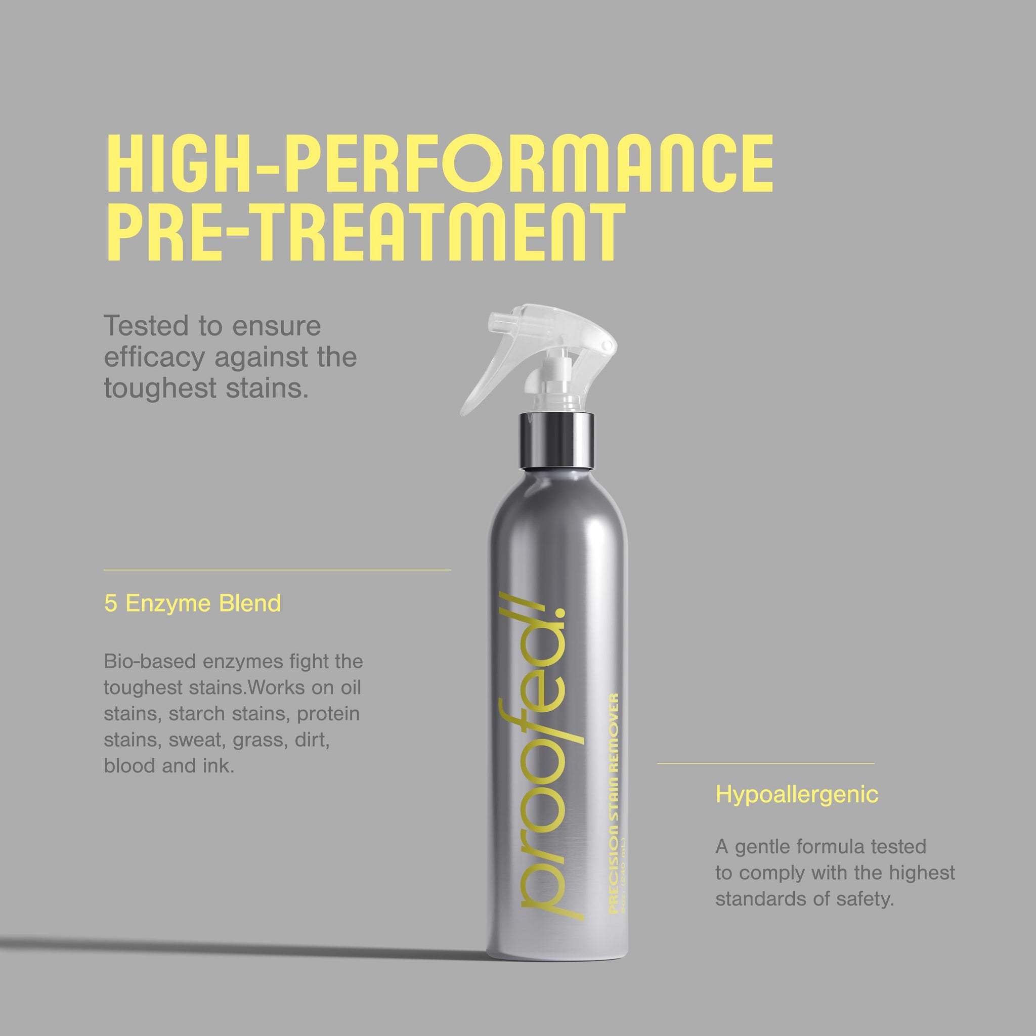 Proofed! Precision Stain Remover for Clothes, 8oz - Gentle Formula for Sensitive Skin, Cruelty-Free, Bio-Based Sustainable Ingredients, Prewash